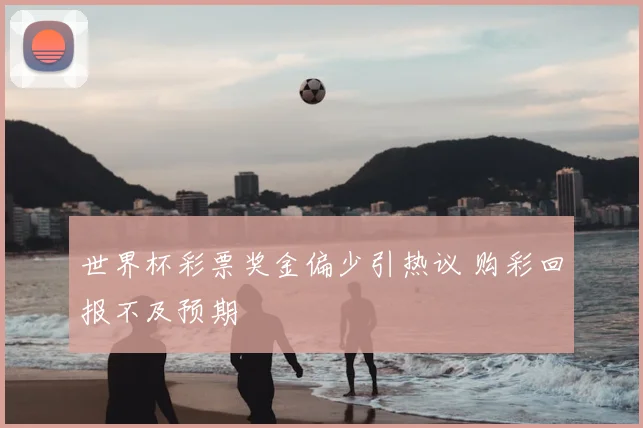 世界杯彩票奖金偏少引热议 购彩回报不及预期