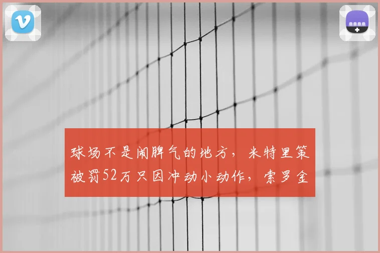 球场不是闹脾气的地方，米特里策被罚52万只因冲动小动作，索罗金冷静应对反成赢家_比赛_球员_情绪